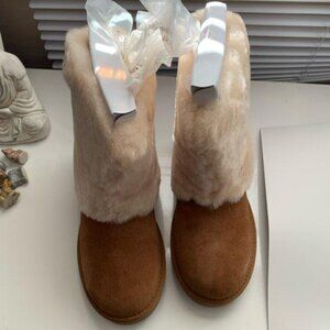 New UGG Women' Classic PATTEN boots CHESTNUT 1006011 SHEEPSKIN SIZE 7b medium